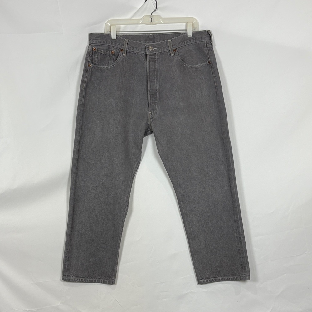 Levi's 501 Straight Fit Gray Jeans Men's 40x30 Button Fly Denim